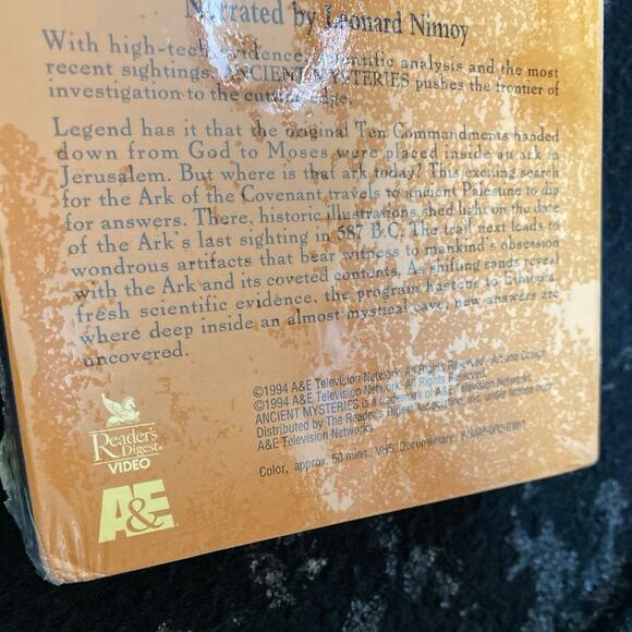ARK of the Covenant VHS Reader's Digest Ancient Mysteries Unsolved Leonard Nimoy - Picture 4 of 7